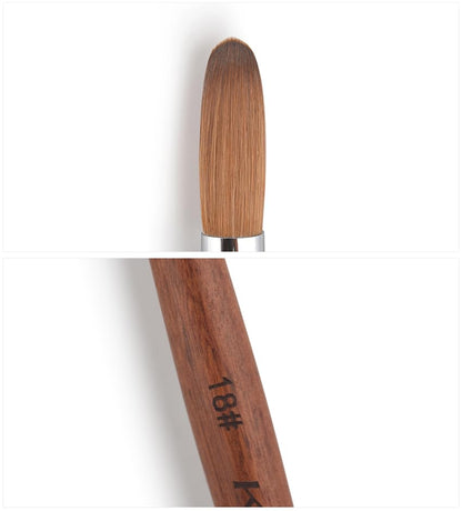 Rolabling Nail Brush Kolinsky Sable – Red Wood Handle, Acrylic Art Brush (Size 10)