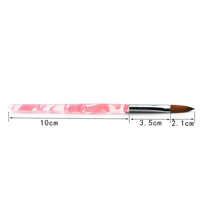 Rolabling Kolinsky Sable Nail Art Brush Set – 5-Piece Acrylic Nail Brushes (Sizes 2/4/6/8/10)