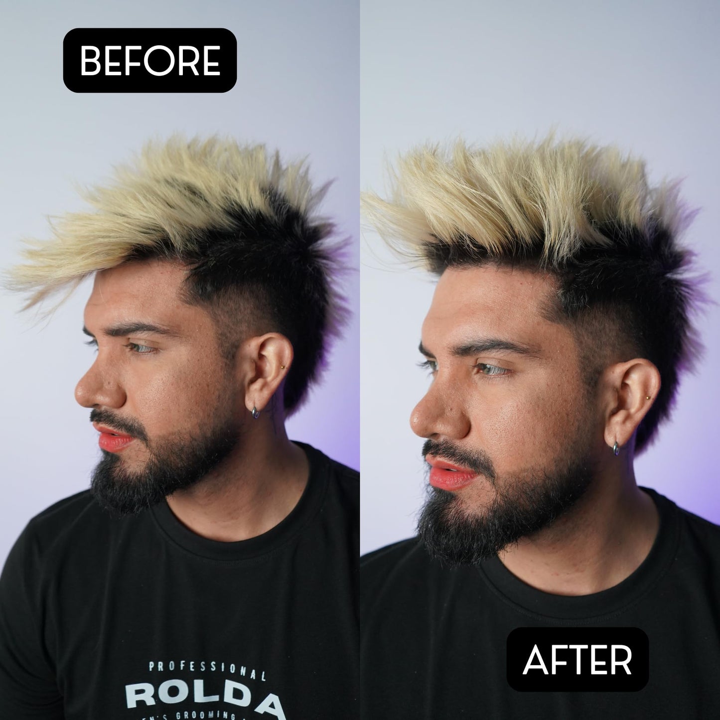 Rolda Midnight Hair Pomade for Men — Water-Based, Medium Hold & Shine
