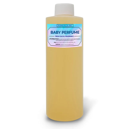 ROMERIZA INC. Baby Essential Fragrance Body Oil – Luxury Unisex Baby Oil Perfume, Soft Baby Powder Scent, 4 Fl Oz