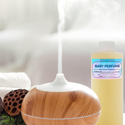ROMERIZA INC. Baby Essential Fragrance Body Oil – Luxury Unisex Baby Oil Perfume, Soft Baby Powder Scent, 4 Fl Oz