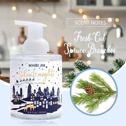 ROMIIE ZOI Christmas Foaming Hand Soap with Gift Box – Silent Night Spruce Aroma, 500ml