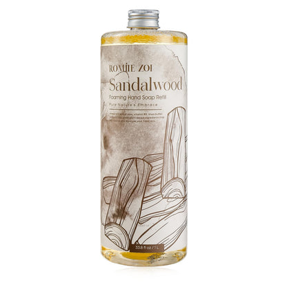ROMIIE ZOI Foaming Hand Soap Refill Sandalwood — Gentle & Moisturizing, 1 L