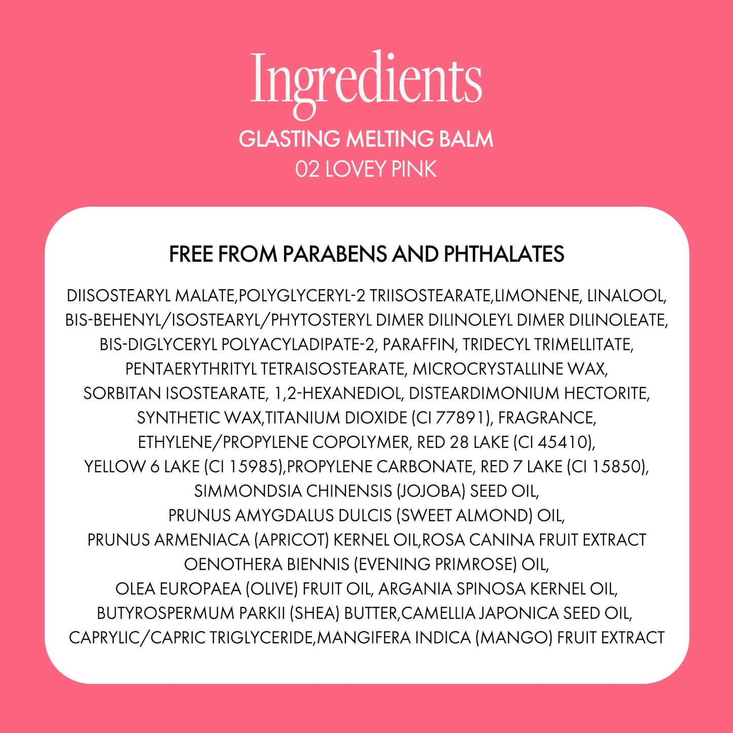 Rom&nd Glasting Melting Balm – High-Shine Hydrating Tinted Lip Balm in 02 Lovey Pink (0.12 oz) | Vegan Formula