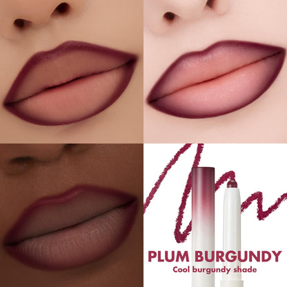 rom&nd Lip Mate Pencil 09 Plum Burgundy – Precision Lip Liner for Natural Overlining & Semi-Matte Lips