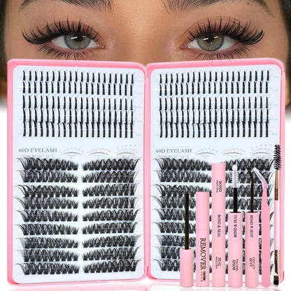 Rootoo Lash Clusters Kit with Spikes – 60D+60D Left/Right, 12-22mm
