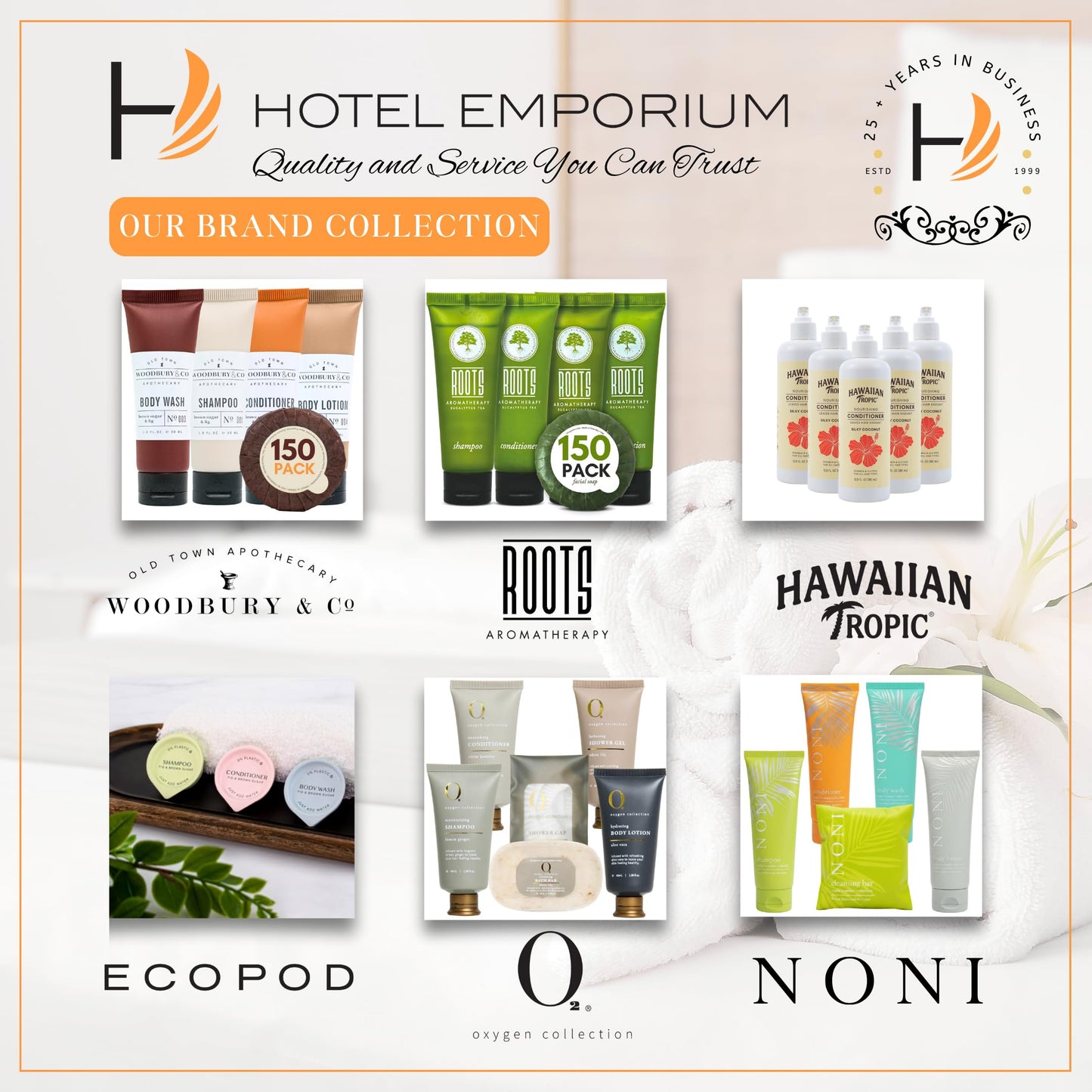 Roots Aromatherapy Travel Size Shampoo & Conditioner Sets – 150 Pcs Bulk Hotel Toiletries for Airbnb Hosts