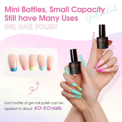 ROSALIND 30-Piece Gel Nail Polish Set – 26 Classic Colors + Base & Top Coats