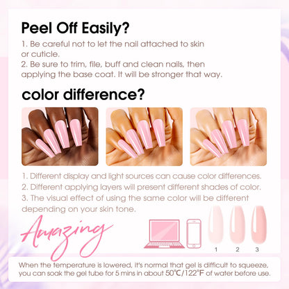 ROSALIND Poly Nail Gel Kit – 12 Colors + UV Lamp Starter Set