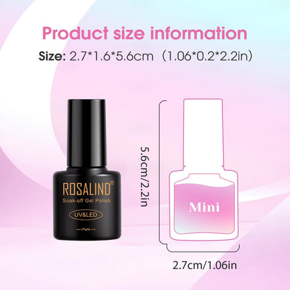 ROSALIND 30-Piece Gel Nail Polish Set – 26 Classic Colors + Base & Top Coats