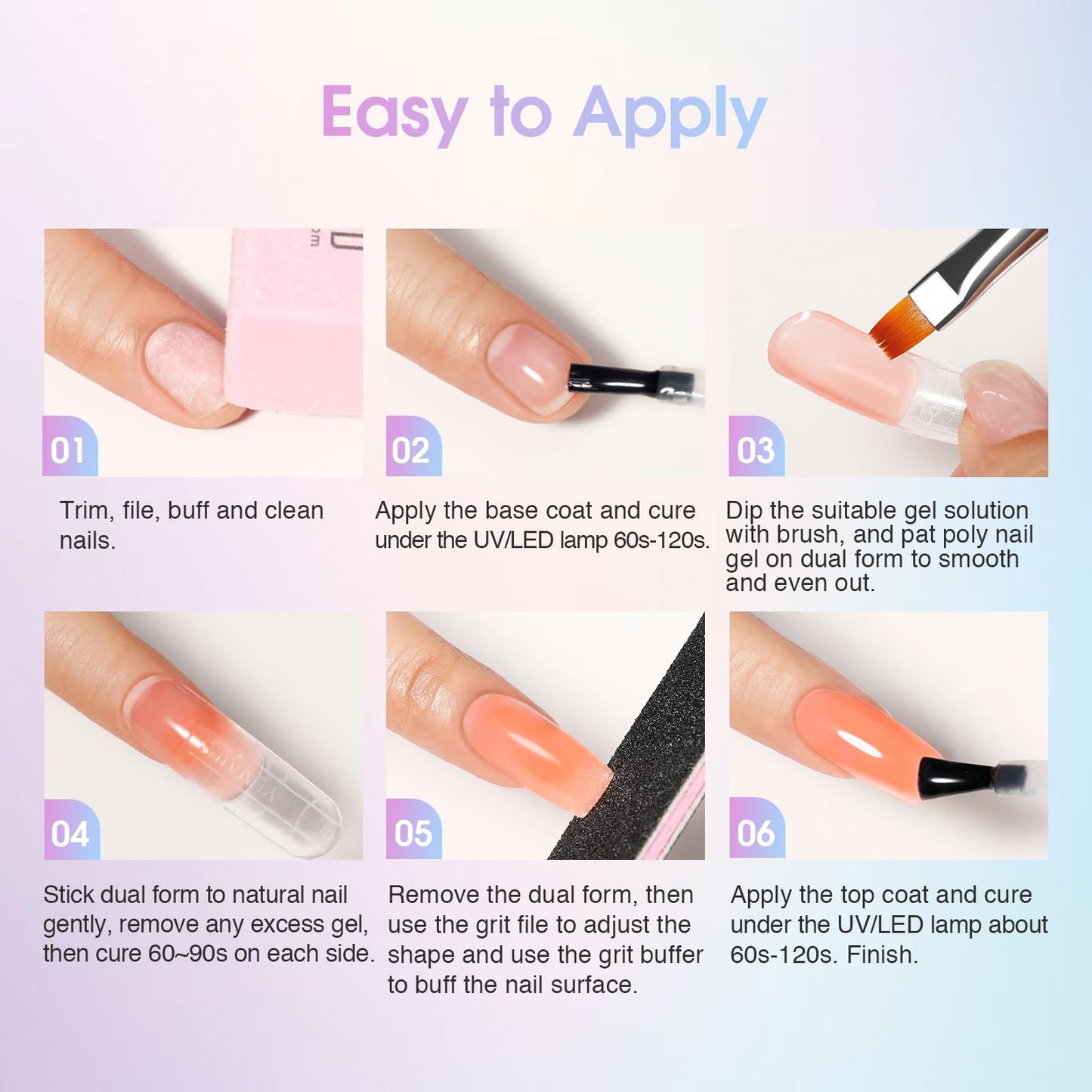 ROSALIND 38-Color Neon Nail Gel Kit with Mini Lamp | Beginner Friendly