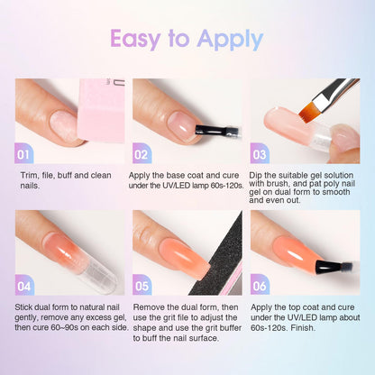 ROSALIND 38-Color Neon Nail Gel Kit with Mini Lamp | Beginner Friendly