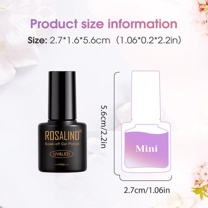 ROSALIND Reflective Glitter Gel Nail Polish – 8-Color Sparkle Gel Set for Soak-Off UV Gels