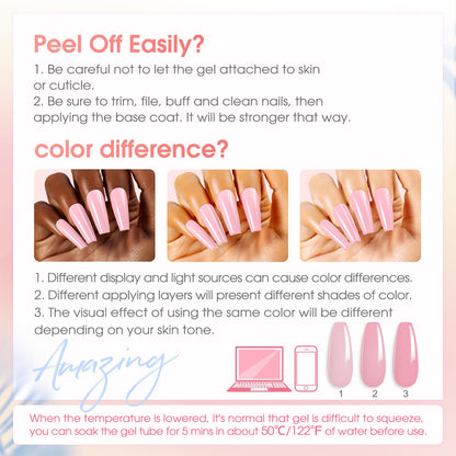 ROSALIND 28 Colors Poly Nail Gel Kit with Mini UV Lamp – Beginner Starter Set