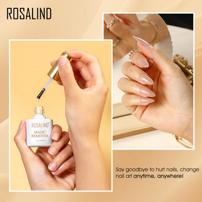 ROSALIND 2 Pack Gel Nail Polish Remover (15ml) – Quick, No-Foil Removal in 2–5 Minutes