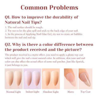 ROSALIND Soft Pink Almond Nude Nail Tips – 200 Pcs, Matte Accent Press-On Nails (20 Sizes)