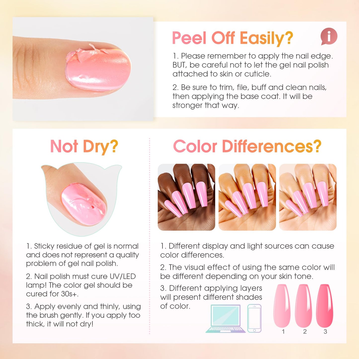 ROSALIND Glitter Gel Polish – 8-Color Diamond Sparkle Gel Nail Kit