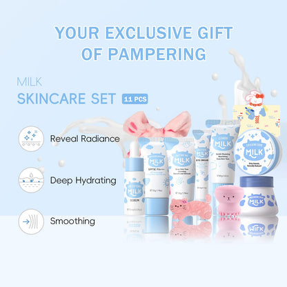Rosardene 11-in-1 Milk Skincare Set – Gentle Hydration for Teens & Women