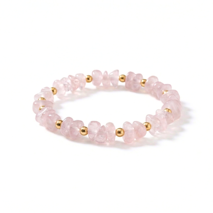 Rose Quartz Crystal Stretch Bead Bracelet