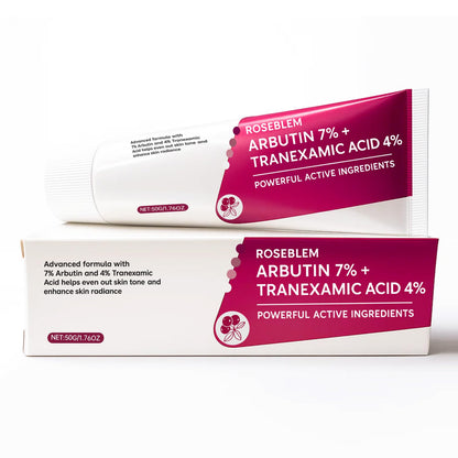 Roseblem Arbutin 7% + Tranexamic 4% Face Cream for Dark Spots & Even Tone – Hydrating & Gentle