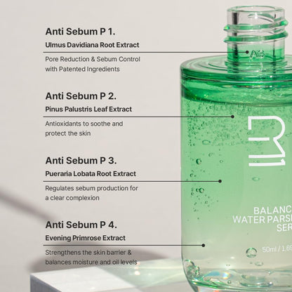 ROUME Korean Facial Serum with Water Parsley (33,975ppm) – Pore-Minimizing & Oil Control for Oily Skin | Anti-Wrinkle, Brightening & Soothing K-Beauty