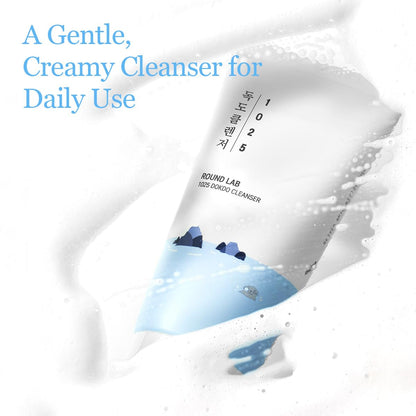 ROUND LAB 1025 Dokdo Cleanser – Low pH Face Cleanser for Sensitive Skin | Deep Sea Water Hydration