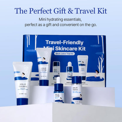 ROUND LAB Birch Juice Moisturizing Mini Kit – 4-Step Travel Skincare Set