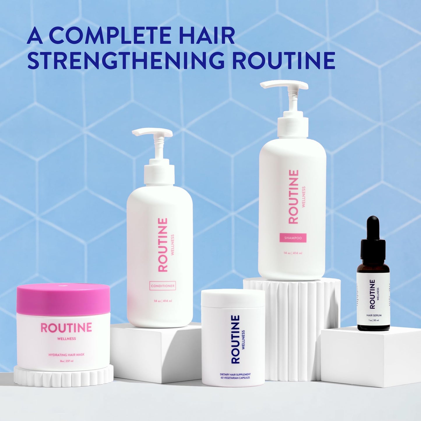 Routine Wellness Anti-Thinning Shampoo — Biotin + DHT Blocker, Color Safe, 14oz