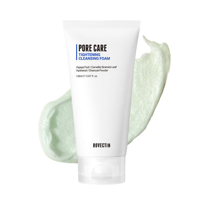 ROVECTIN Pore Tightening Cleansing Foam with Green Papaya & Charcoal