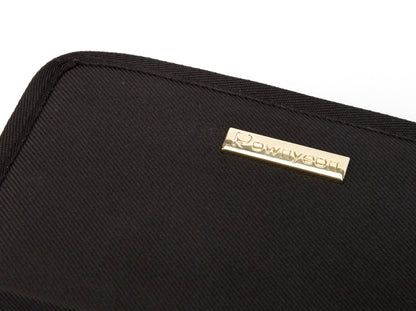 ROWNYEON Lipstick Organizer Bag — 16-Slot Short Lipstick Travel Case, Gold Zipper
