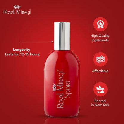 Royal Mirage Sport Eau de Cologne – Fresh Green & Floral, 120ml