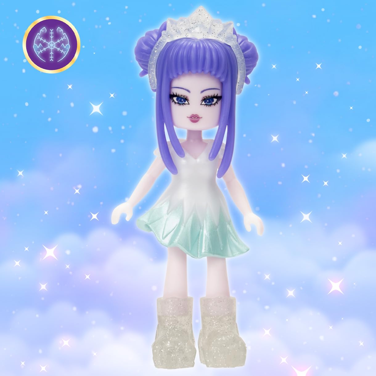 Royale High Ice Fairy 3-inch Doll - 9 Fashion Accessories + Virtual Item Code (Series 2) | Ages 5+