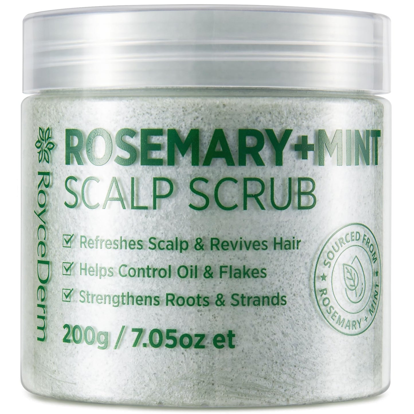 RoyceDerm Rosemary Mint Scalp Scrub – Clarifying Exfoliator for All Scalp Types