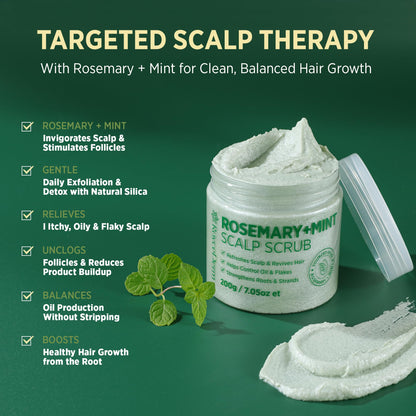 RoyceDerm Rosemary Mint Scalp Scrub – Clarifying Exfoliator for All Scalp Types
