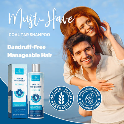 RoyceDerm Coal Tar Dandruff Shampoo - Extra Strength 2% Medicated Relief for Dandruff & Sensitive Scalps