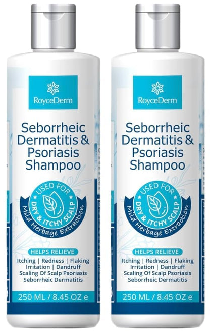 Roycederm Psoriasis Shampoo – 2 Pack for Scalp Comfort | Dandruff & Seborrheic Dermatitis Care