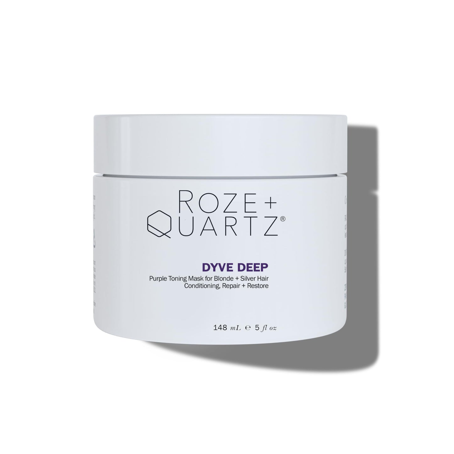 Roze + Quartz Dyve Deep Hair Mask – Ultra Purple Toner for Blonde, Silver & Highlights (5oz)