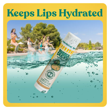 Rubber Ducky Lip Balm SPF 44 | Water-Resistant, Vegan, Vanilla Flavor | All-Season Broad Spectrum for Lips