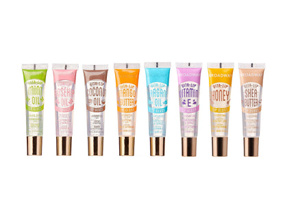 Ruby Kisses Broadway Vita-Lip Clear Lip Gloss (8 Pack) – Ultra Hydrating & High Shine