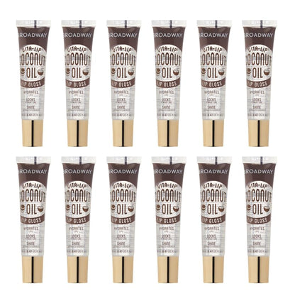 Ruby Kisses Broadway Vita-Lip Clear Lip Gloss – Ultra Hydrating, High Shine, 12-Pack