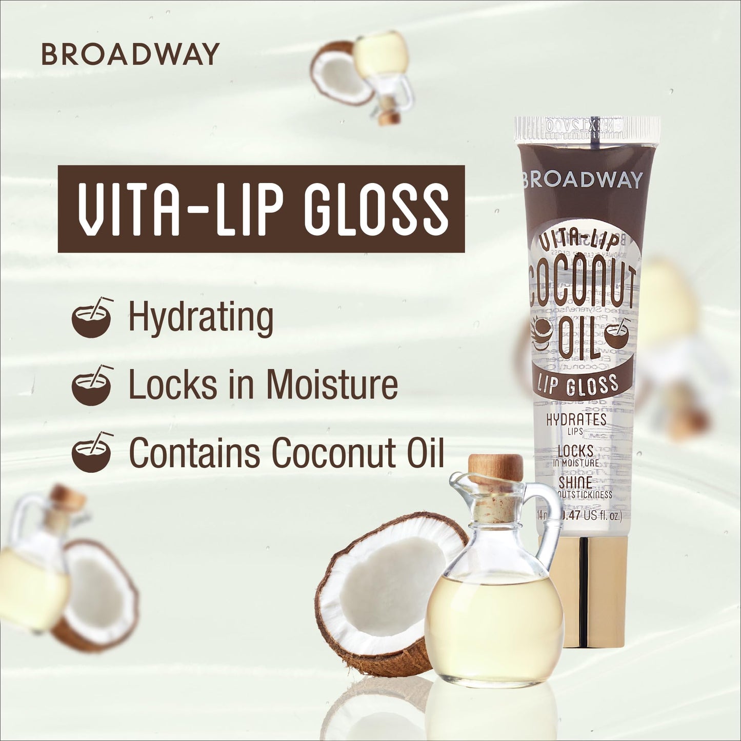 Ruby Kisses Broadway Vita-Lip Clear Lip Gloss – Ultra Hydrating, High Shine, 12-Pack