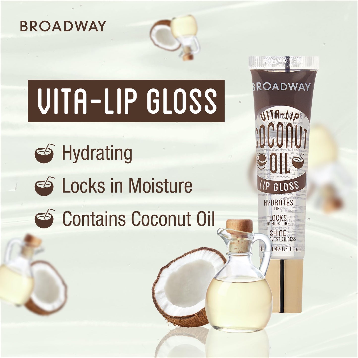 Ruby Kisses Broadway Vita-Lip Clear Lip Gloss (8 Pack) – Ultra Hydrating & High Shine