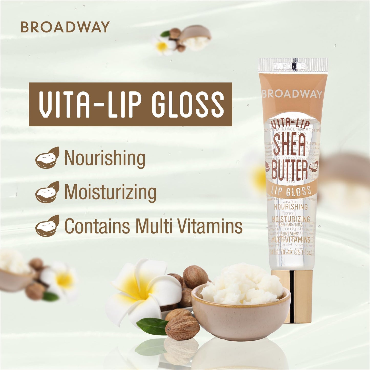 Ruby Kisses Broadway Vita-Lip Clear Lip Gloss (8 Pack) – Ultra-Hydrating, High-Shine, Non-Sticky
