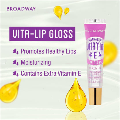 Ruby Kisses Broadway Vita-Lip Clear Lip Gloss (8 Pack) – Ultra Hydrating & High Shine