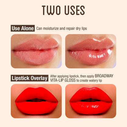 Ruby Kisses Broadway Vita-Lip Clear Lip Gloss – Ultra Hydrating, High Shine, 12-Pack