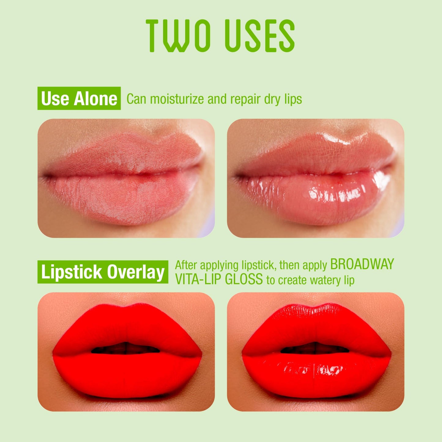 Ruby Kisses Broadway Vita-Lip Clear Lip Gloss (10 Pack) – Hydrating, High-Shine, Vitamin-Enriched Lip Gloss