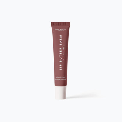 Ruby & Millie Tinted Lip Balm Brown Sugar – Hydrating Glossy Vegan Lip Butter, 0.5 oz