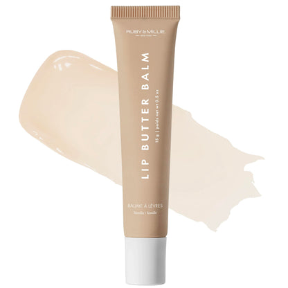 Ruby & Millie Vanilla Tinted Lip Balm – Hydrating Lip Butter, Vegan & Cruelty-Free (0.5 oz)