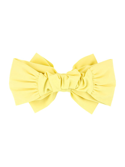 RuffleButts Banana Swim Bow Headband – One Size | Kids Swim Accessory