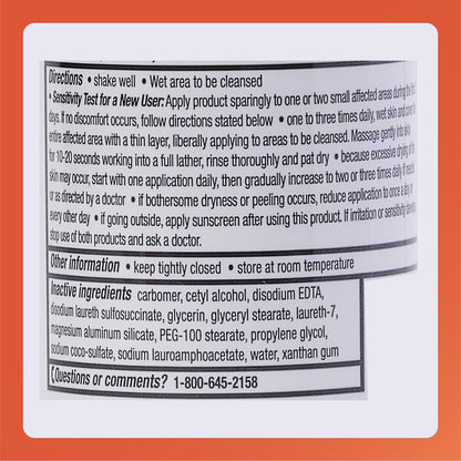 Rugby Benzoyl Peroxide Wash 5% - Clear Acne & Control Oily Skin - 8 fl oz | Rugby Laboratories